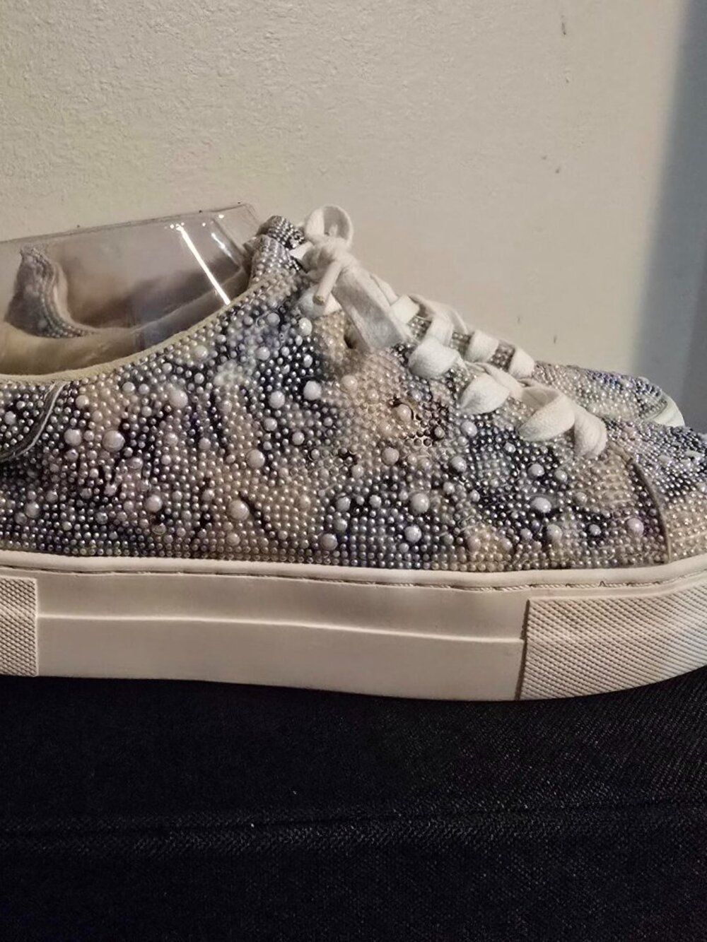 !RARE COLORWAY! ~ Betsey Johnson Women's Sidny Sneaker with Pearl Accents (8.5)